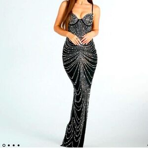 Windsor Rhinestone And Pearl Gown